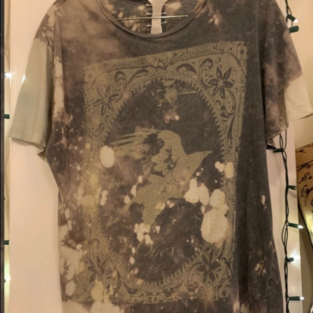 OBEY Size Md Upcycled Unisex Acid wash Graphic T